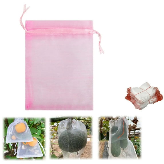 Huayishang Fresh-Keeping Bag 100Pc Insect and Bird Proof Fruit Bag 15*20Cm Pink C, Kitchen Essentials Clearance Sale Pink