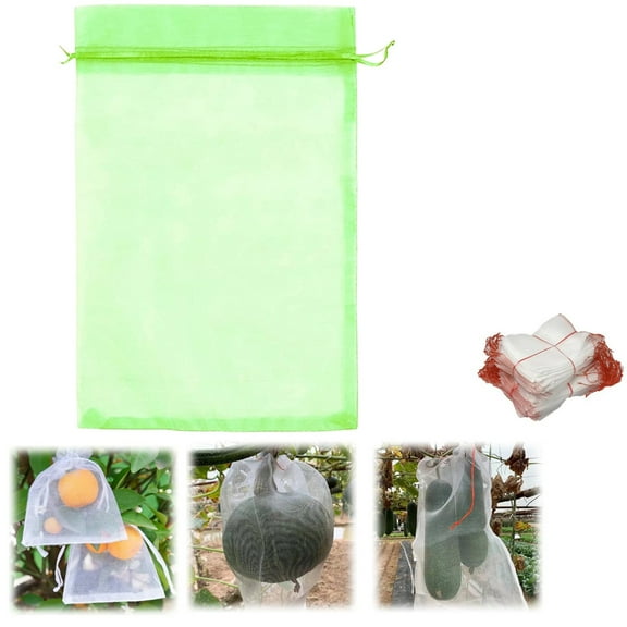 Huayishang Fresh-Keeping Bag, Kitchen Essentials Clearance Sale Fruit Bags 2024 Upgraded Garden Netting Bags with Drawstring 100 Pcs Fruit Netting Bags Reusable Netting Barrier Bags
