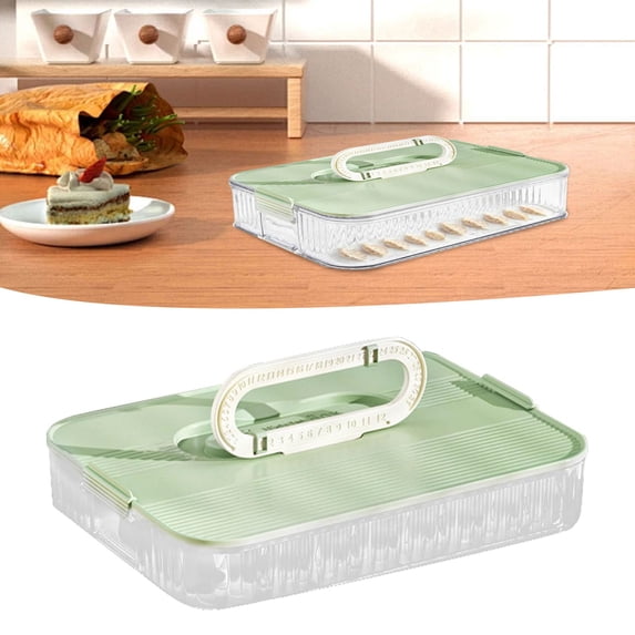 Huayishang Fresh-Keeping Bag Timekeeping Fresh-Keeping Box with A Layer of Light Green, Kitchen Essentials Clearance Sale