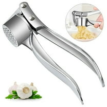 Huayishang Garlic Press Garlic Crusher Squeezer Masher Kitchen Mincer Tool Easy to Clean Stainless Steel, Kitchen Essentials Clearance Sale Silver