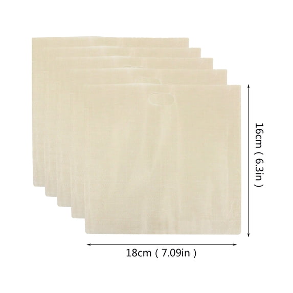 Huayishang Grill Mat 16X18Cm5Pcs High Temperature Resistant Teflon Toaster Bag Barbecue Bag B, Kitchen Essentials Clearance Sale