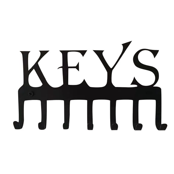 Huayishang Hooks Clearance, Wrought Key Hook Wall Rack Wall Storage with Hooks Home Essentials Black
