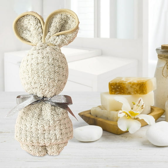 Huayishang Household Rags Coral Velvet Bunny Edged Pineapple Lattice Shaped Towel Souvenir Coffee Color, Kitchen Essentials Clearance Sale Coffee