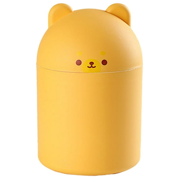 Huayishang Kitchen Cleaning Machine Desktop Pressing Trash Can Bedroom Bedside Mini Storage Bucket Desktop Finishing, Kitchen Essentials Clearance Sale Gold