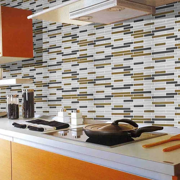 Huayishang Kitchen Cleaning Machine Tiles Glitter Wall Clever Tiles Self 3D Self Adhesive Adhesive Tiles Kitchen,Dining & Bar, Kitchen Essentials Clearance Sale