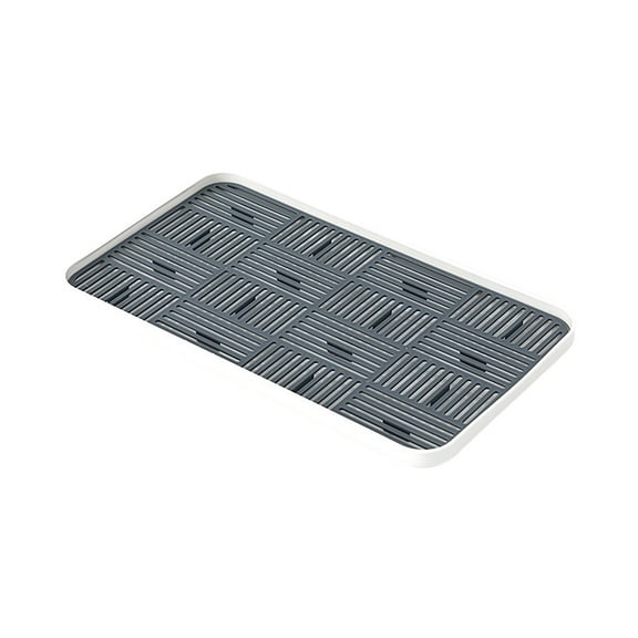 Huayishang Kitchen Drain Rack Dish Drain Tray Large Water Storage Capacity Dish Drain Board Dish Drying Pad for Kitchen Counter, Kitchen Essentials Clearance Sale Yellow