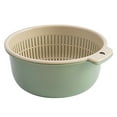 thumbnail image 1 of Huayishang Kitchen Drain Rack Kitchen Double Layer Fruit and Vegetable Plastic Drain Basket Mint Green, Kitchen Essentials Clearance Sale Mint Green, 1 of 8