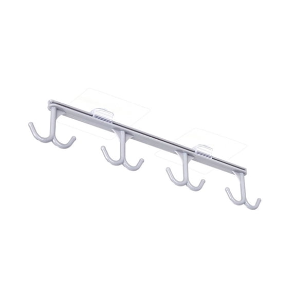 Huayishang Locker Shelf Kitchen Strong Traceless Nail-Free Hook Cabinet Wall Cabinet Storage Rack Multi-Function Wardrobe Row Hook Storage Rack Gray A, Kitchen Essentials Clearance Sale