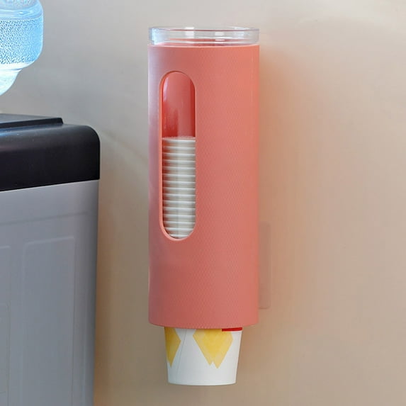 Huayishang Locker Shelf Plastic Cup Fetcher for Household Use Home Office Paper Cup Holder Disposable Cup Holder Portable, Kitchen Essentials Clearance Sale Red