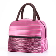 Huayishang Lunch Box for Women Bento Bag Portable Lunch Box Bag Simple Picnic Bag Thick Aluminum Foil Mommy Back Milk Storage Shoulder Bag, Kitchen Essentials Clearance Sale Hot Pink