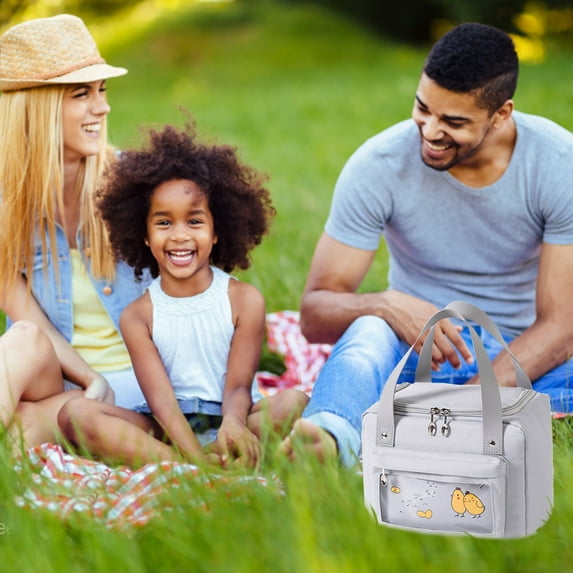 Huayishang Lunch Box for Women Lunch Bag Oxford Cloth Aluminum Foil Insulation Lunch Bag Outdoor Portable Picnic Bag Ice Pack, Kitchen Essentials Clearance Sale