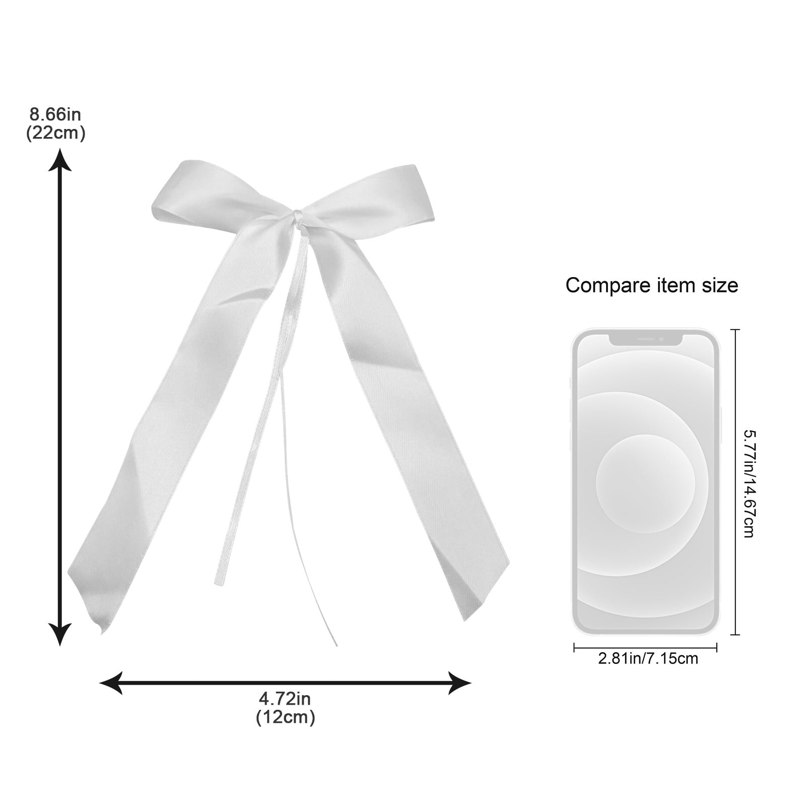 Huayishang Pendant Clearance, White Satin Ribbon Bow Decoration for