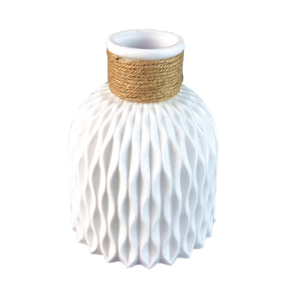 Huayishang Plant Pots Clearance, Home Decoration Plastic Retro Vase Flower Arrangement Vase Flower Milan Flower Garden Supplies White