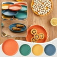 thumbnail image 1 of Huayishang Plates Clearance, Macaron Spit Bone Dish Spit Bone Dish Household Snack Small Dish Pickle Dish Plastic Snack Cake Dish Dining Table Garbage Plate Kitchen Essentials Blue, 1 of 2