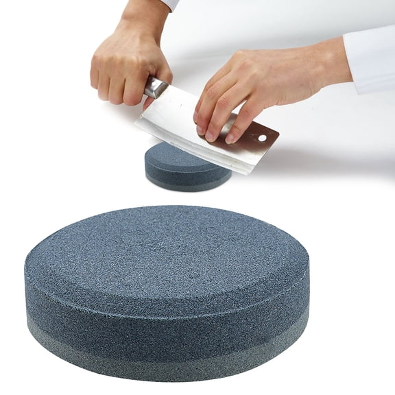 Huayishang Polishing Stone Round Whetstone Double Side Hand Held Home Whetstone Outdoor Sharpening Tool, Kitchen Essentials Clearance Sale Black