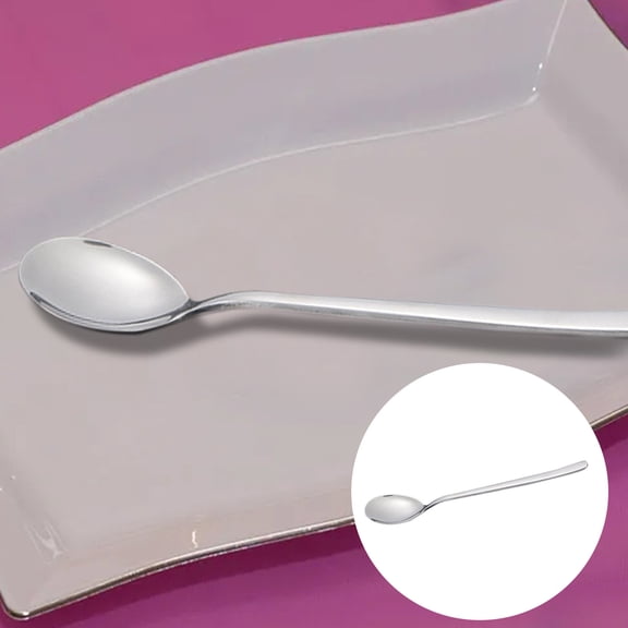 Huayishang Polishing Stone Stainless Steel Teaspoon Set for Tea Coffee Sugar Condiments & Spices 14.5Cm Small Spoon (Round Edge), Kitchen Essentials Clearance Sale
