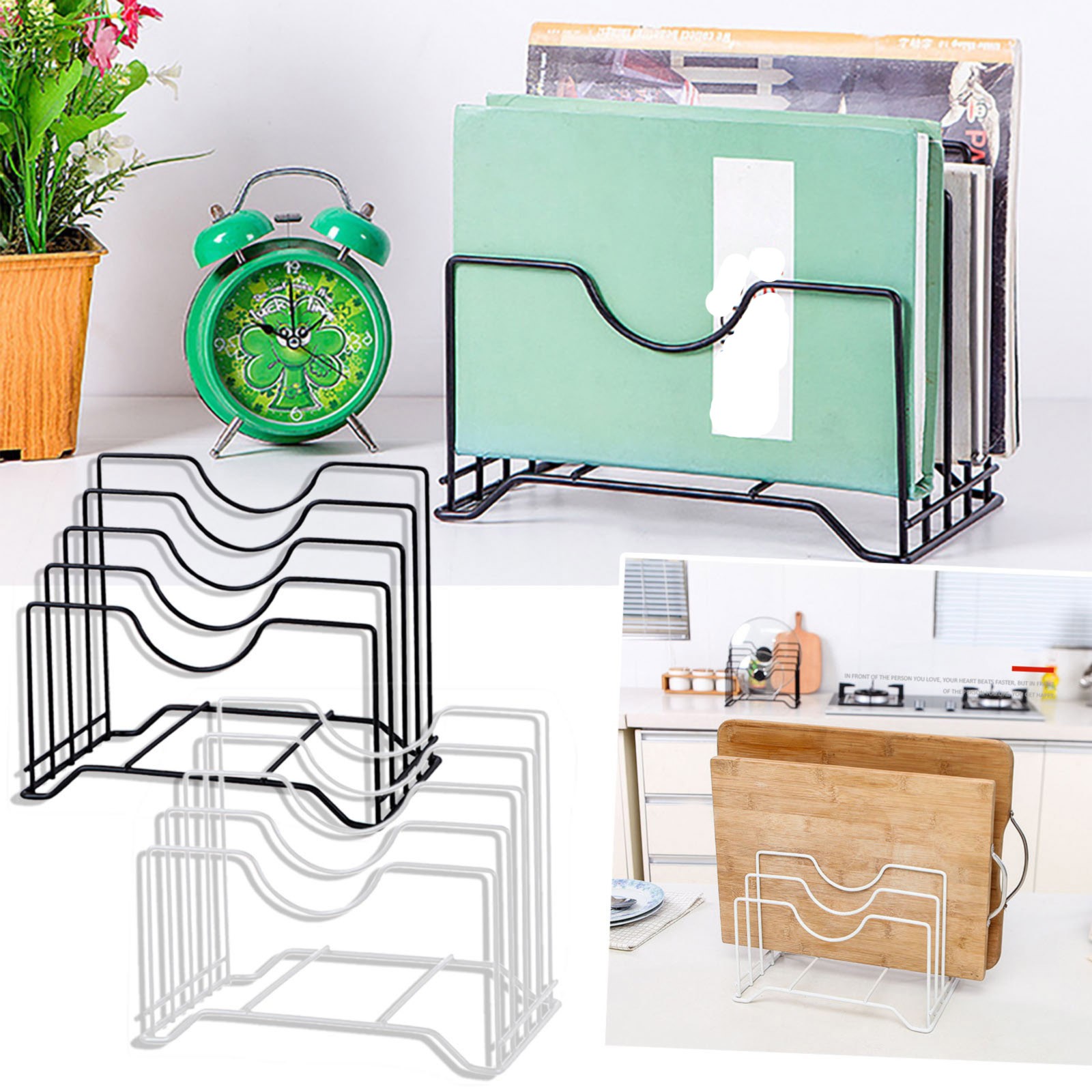 Huayishang Pot Holders for Kitchen Clearance, Pot Lid Organizer Cutting Board Holder Kitchen