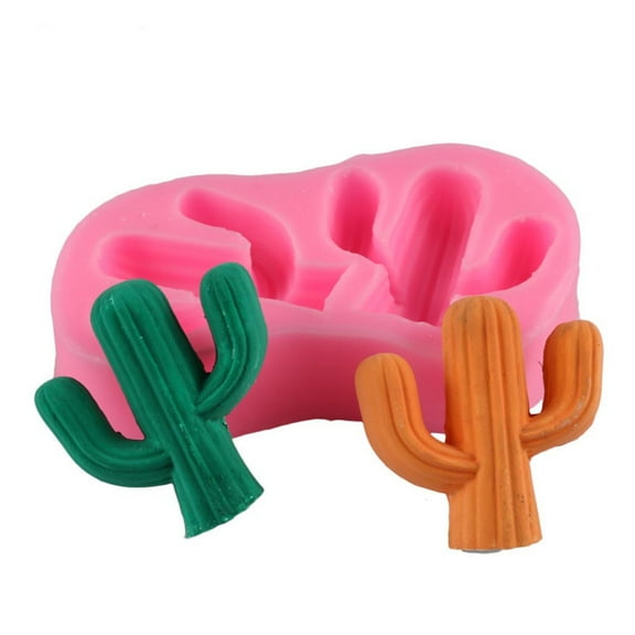 Huayishang Silicone Molds Silicone Chocolate Decor Tools Baking Diy Fondant Shape Cake Cactus Mould Cake Mould, Kitchen Essentials Clearance Sale Pink