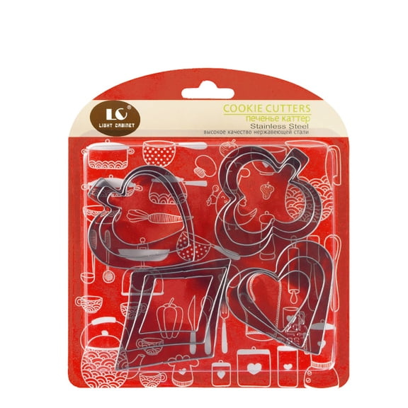 Huayishang Silicone Molds Stainless Steel 12-Piece Cookie Printing Mold Lc12-4 Poker Pattern, Kitchen Essentials Clearance Sale