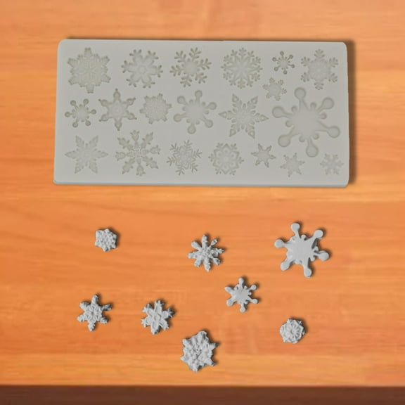 Huayishang Silicone Molds A Variety of Snowflake Collection Decoration Fondant Cake Silicone Mold Baking Dry Biscuit Mold Gray, Kitchen Essentials Clearance Sale Grey