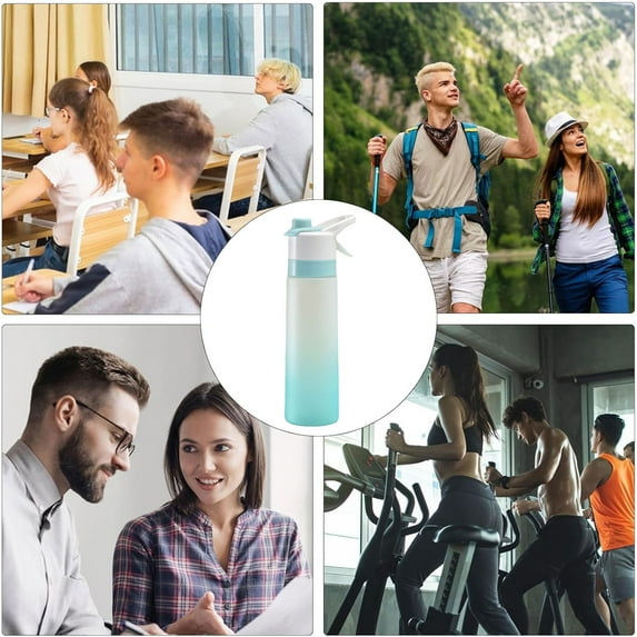 Huayishang Spray Bottles 700Ml Frosted Spray Water Cup Outdoor Sports Water Bottle Blue A, Kitchen Essentials Clearance Sale Blue