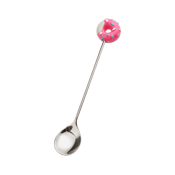 Huayishang Stainless Steel Cookware Set Stainless Steel Sweet Donut Dessert Fork Coffee Spoon and Stirrer, Kitchen Essentials Clearance Sale