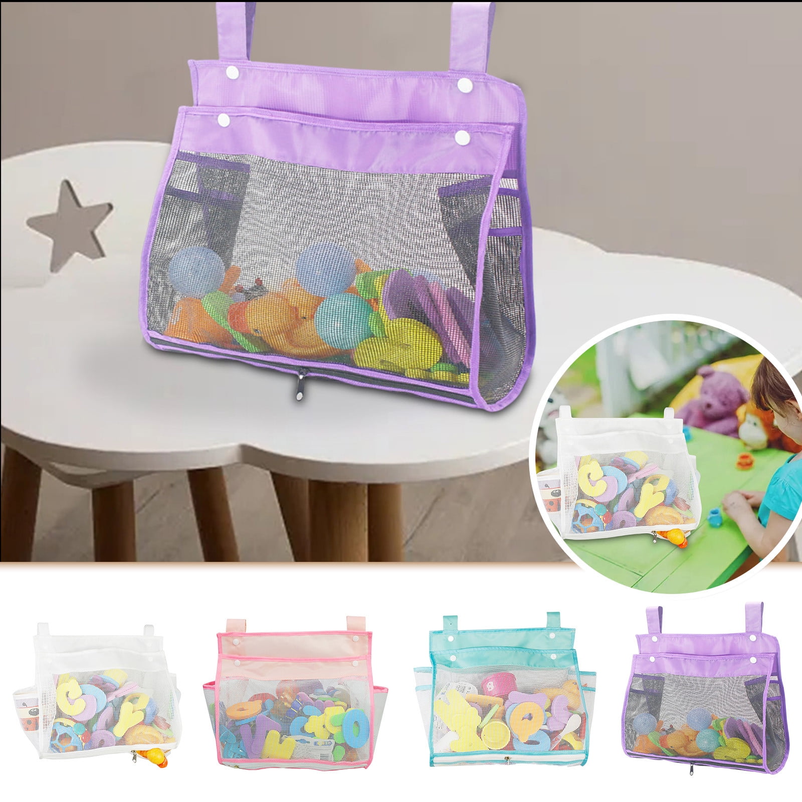 Huayishang Storage Bags Clearance, Bath Toy Organizer Multiple Ways to
