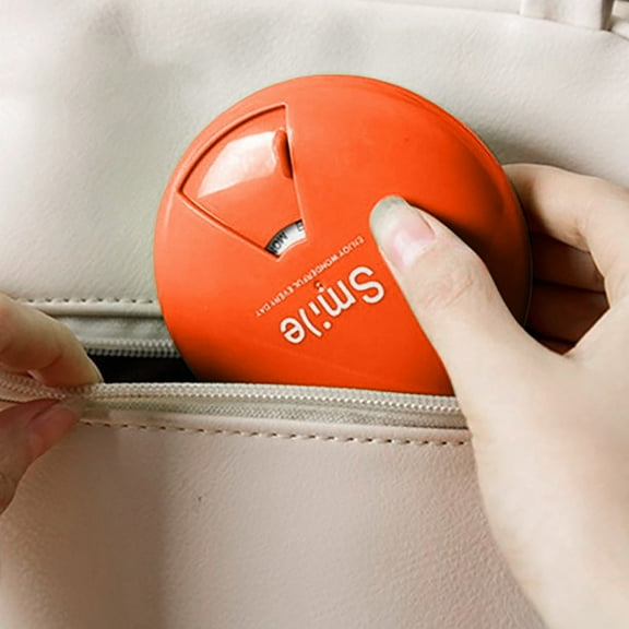 Huayishang Storage Box 7 Day Storage Box Daily Weekly Storage Box for Daily Necessities Portable Portable Round Container, Kitchen Essentials Clearance Sale Orange