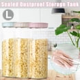 thumbnail image 1 of Huayishang Storage Box Clearance, Kitchen Grains Snacks Sealed Jar Plastic Transparent Household Storage Tank L Kitchen Organizers and Storage Pink, 1 of 5