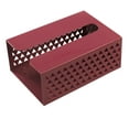 thumbnail image 1 of Huayishang Storage Box Seamless Wall-Mounted Cabinet Paper Rack Hollow Tissue Box Sticky Wall Tissue Storage Box Red, Kitchen Essentials Clearance Sale Wine, 1 of 1