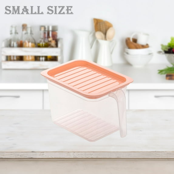 Huayishang Storage Box Square Transparent Refrigerator Storage Box with Handle A, Kitchen Essentials Clearance Sale