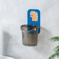 thumbnail image 1 of Huayishang Storage Box Toothbrush Rack Punch-Free Light Luxury Mouthwash Cup Toothbrush Cup Wall-Mounted Bathroom Storage Box Couple Toothbrush Blue, Kitchen Essentials Clearance Sale, 1 of 9