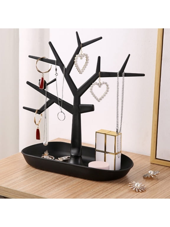 Storage Rack Creative Small Tree Jewelry Stand Creative Deer Jewelry Stand 100 Pieces Per Box Black, Kitchen Essentials Clearance Sale