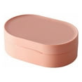 thumbnail image 1 of Huayishang Storage Rack Travel Soap Box Portable Creative Soap Box Waterproof with Cover Soap Plastic Box Pink, Kitchen Essentials Clearance Sale Pink, 1 of 8
