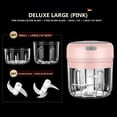 thumbnail image 1 of Huayishang Veggie Chopper Electric Garlic Press Garlic Crusher Pink Deluxe Version 250Ml, Kitchen Essentials Clearance Sale, 1 of 2