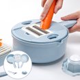 thumbnail image 1 of Huayishang Veggie Chopper Multifunctional Vegetable Cutter Grater Manual Shredder Carrot Potato Slicer, Kitchen Essentials Clearance Sale Light Blue, 1 of 5