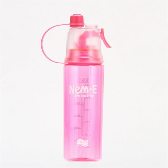 Huayishang Water Bottle Spray Water Bottle for Drinking Sports Water Bottle Cycling 600Ml for Cycling Running Mountaineering Hiking Gym Climbing, Kitchen Essentials Clearance Sale Pink