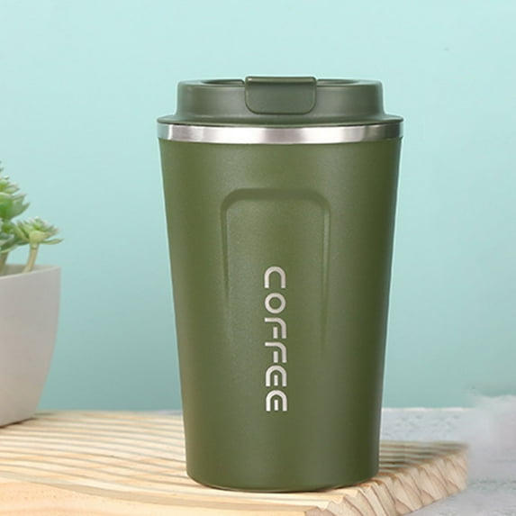 Huayishang Water Bottle Stainless Steel Coffee Cup Vacuum Insulation Cup Creative Outdoor Leisure Car Water Cup, Kitchen Essentials Clearance Sale Green