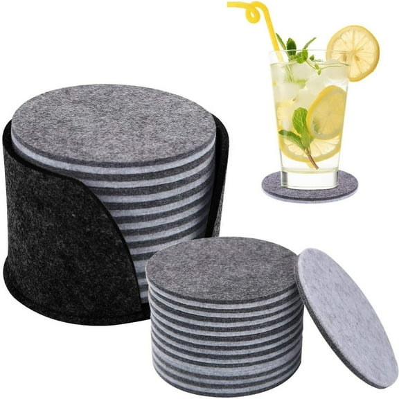 Huayishang Water Bottle for Glasses Set of 10 Round Glass with Storage Box In, Kitchen Essentials Clearance Sale