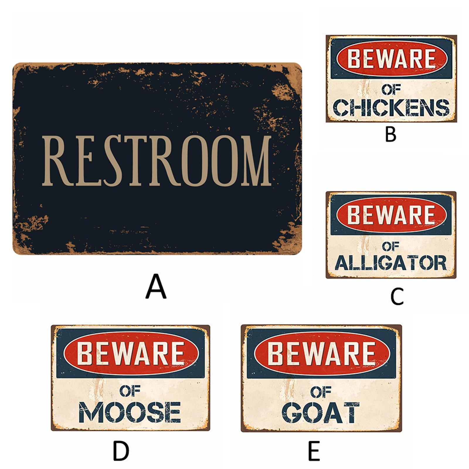 Huayishang Sign for Front Door Clearance, Beware of Metal Sign