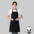 thumbnail image 1 of Huayishang Women's Apron 6Packs Kitchen Apron Adjustable Buckle Large Size Apron for Men and Women, Kitchen Essentials Clearance Sale Black, 1 of 3