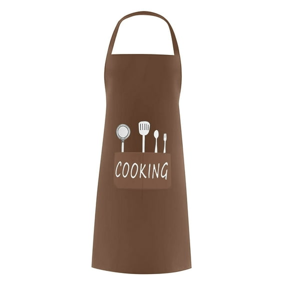 Huayishang Women's Apron Unisex Parent Adult The Family Kitchen Lovely Print Family Aprons Kitchen Apron, Kitchen Essentials Clearance Sale Brown