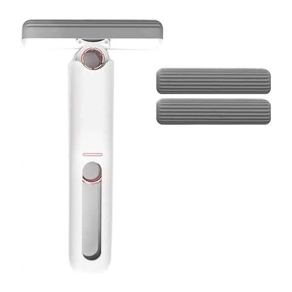 (Huayusheng)--1pc+2 Mop Head,Hand-Washable Desktop Cleaning Mini Mop, Portable Self-Squeeze Mini Mop, for Quick Cleaning of Bathrooms, Kitchens, Tableware, and Desktops**--（ re,.;[.）