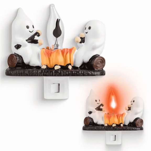 (Huayusheng)--2 PCS Ghostly Bonfires Flashing Flames Night Lights Indoor.-**--( hbkl';.;)
