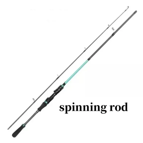 (Huayusheng)-- Lure Fishing Rod 180 Cm-6 Ft Carbon Fiber Casting Spinning Rod 2 Section Pole Bass **--( gv./;l)