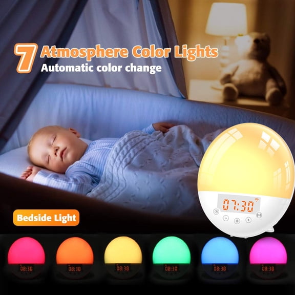 (Huayusheng)--WiFi Voice Control Intelligent Alarm Clock, Sunrise Natural Wake-up Light**--(hl.;';' )