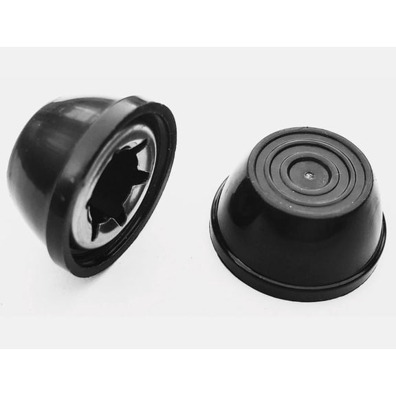 Hub Cap Replacement Compatible with Most Weber Charcoal Kettle Grills Retainer Cover | Fits 3/8-inch Axles (2-Pack, Black)