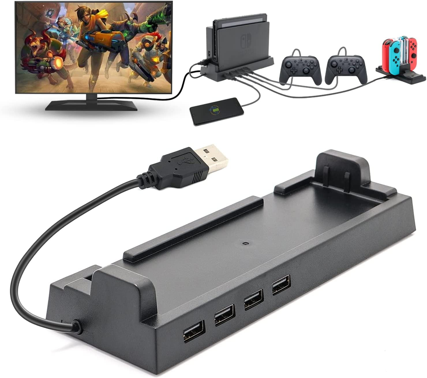 Nintendo switch wired cheap controller hub