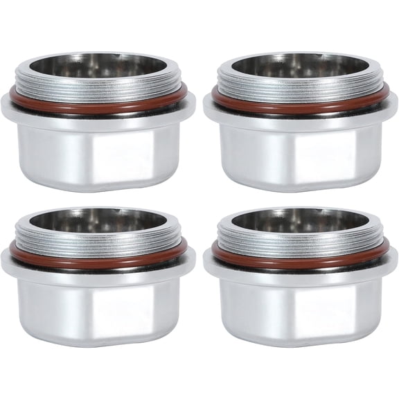 Hub Dust Caps with O-Ring - 4-Pack - Silver - for Vortex - Boat - Nitro - E-Z - Ranger - Dexter Trailer - Replaces 21-261