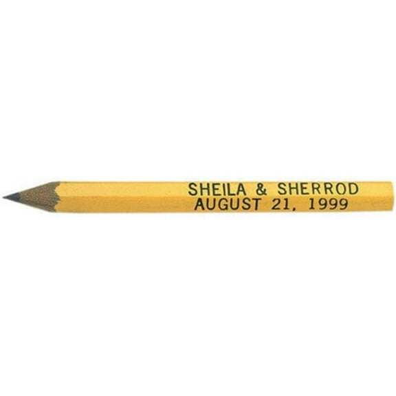 Hub Pen 1202H-YEL Hex Golf Pencils - Yellow - Pack of 1008